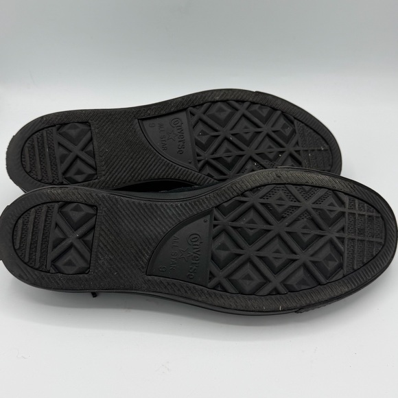 Converse All Star All Black Canvas Sneakers Unisex M/9 W/11 - Picture 9 of 9